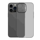 For iPhone 14 Plus Frosted PC Shockproof Phone Case (Transparent Black) - 1