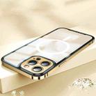 For iPhone 14 Plus AG Frosted PC + Metal Frame MagSafe Phone Case (Gold) - 1