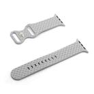 Weave Texture Watch Band For Apple Watch Ultra 49mm&Watch Ultra 2 49mm / Series 9&8&7 45mm / SE 3&SE 2&6&SE&5&4 44mm / 3&2&1 42mm(Grey) - 1