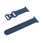 Weave Texture Watch Band For Apple Watch Ultra 49mm / Series 8&7 45mm / SE 2&6&SE&5&4 44mm / 3&2&1 42mm(Midnight Blue) - 1