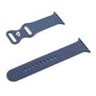 Weave Texture Watch Band For Apple Watch Series 9&8&7 41mm / SE 3&SE 2&6&SE&5&4 40mm / 3&2&1 38mm(Sea Blue) - 1