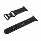 Weave Texture Watch Band For Apple Watch Series 8&7 41mm / SE 2&6&SE&5&4 40mm / 3&2&1 38mm(Black) - 1