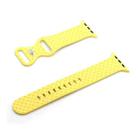 Weave Texture Watch Band For Apple Watch Series 9&8&7 41mm / SE 3&SE 2&6&SE&5&4 40mm / 3&2&1 38mm(Yellow) - 1