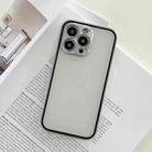 For iPhone 14 Aluminum Alloy Buckle Double-sided Glass Phone Case (Silver) - 1