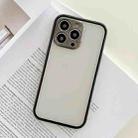 For iPhone 14 Pro Aluminum Alloy Buckle Double-sided Glass Phone Case(Graphite Color) - 1