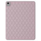 For iPad mini 6 Diamond Lattice Silicone Tablet Case(Pale Pinkish Grey) - 1