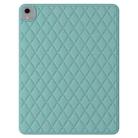 For iPad mini 6 Diamond Lattice Silicone Tablet Case(Deep Green) - 1