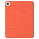 For iPad 10.2 2019 / 2020 / 2021 Diamond Lattice Silicone Tablet Case(Orange) - 1