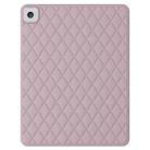 For iPad 10.2 2019 / 2020 / 2021 Diamond Lattice Silicone Tablet Case(Pale Pinkish Grey) - 1