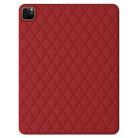 Diamond Lattice Silicone Tablet Case For iPad Air 2022 / Air 2020 10.9 / Pro 11 2021 / 2020 / 2018(Red) - 1