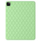 For iPad Pro 12.9 2022 / 2021 / 2020 / 2018 Diamond Lattice Silicone Tablet Case(Green) - 1