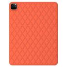 For iPad Pro 12.9 2022 / 2021 / 2020 / 2018 Diamond Lattice Silicone Tablet Case(Orange) - 1