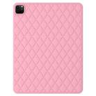 For iPad Pro 12.9 2022 / 2021 / 2020 / 2018 Diamond Lattice Silicone Tablet Case(Pink) - 1