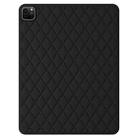 For iPad Pro 12.9 2022 / 2021 / 2020 / 2018 Diamond Lattice Silicone Tablet Case(Black) - 1