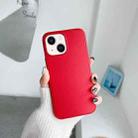For iPhone 14 Plus Frosted PC + TPU Phone Case (Red) - 1