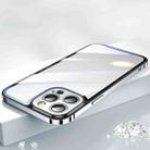 For iPhone 14 AG HD Glass + Metal Frame Phone Case (Silver) - 1
