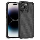 For iPhone 14 Pro Carbon Fiber Shockproof Phone Case(Black) - 1