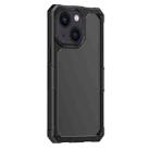 For iPhone 14 Transparent Shockproof PC + TPU Phone Case (Black) - 1