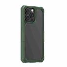 For iPhone 14 Pro Transparent Shockproof PC + TPU Phone Case(Dark Green) - 1