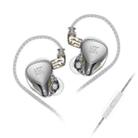 KZ-ZEX PRO 1.2m Electrostatic Coil Iron Hybrid In-Ear Headphones, Style:With Microphone(Pearl Chrome) - 1