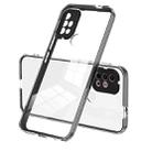 For Motorola Moto G10 3 in 1 Clear TPU Color PC Frame Phone Case(Black) - 1