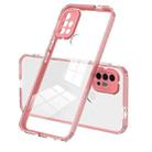 For Motorola Moto G20 3 in 1 Clear TPU Color PC Frame Phone Case(Pink) - 1