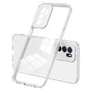 For OPPO A16 / A16s 3 in 1 Clear TPU Color PC Frame Phone Case(White) - 1