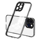 For iPhone 13 Pro 3 in 1 Clear TPU Color PC Frame Phone Case (Black) - 1