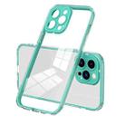 For iPhone 13 Pro 3 in 1 Clear TPU Color PC Frame Phone Case (Light Green) - 1