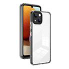 For iPhone 13 3 in 1 Clear TPU Color PC Frame Phone Case(Black) - 1