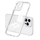 For iPhone 12 Pro Max 3 in 1 Clear TPU Color PC Frame Phone Case(White) - 1