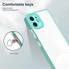 For iPhone 11 3 in 1 Clear TPU Color PC Frame Phone Case (Light Green) - 5