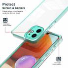 For iPhone 11 3 in 1 Clear TPU Color PC Frame Phone Case (Light Green) - 7
