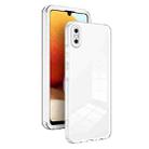 For iPhone XS Max 3 in 1 Clear TPU Color PC Frame Phone Case(White) - 1