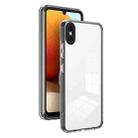 For iPhone XS Max 3 in 1 Clear TPU Color PC Frame Phone Case(Black) - 1