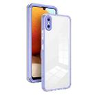 For iPhone XS Max 3 in 1 Clear TPU Color PC Frame Phone Case(Purple) - 1