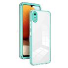 For iPhone XR 3 in 1 Clear TPU Color PC Frame Phone Case(Light Green) - 1