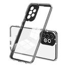 For Samsung Galaxy A52 5G / 4G 3 in 1 Clear TPU Color PC Frame Phone Case(Black) - 1