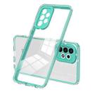 For Samsung Galaxy A52 5G / 4G 3 in 1 Clear TPU Color PC Frame Phone Case(Light Green) - 1