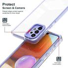 For Samsung Galaxy A52 5G / 4G 3 in 1 Clear TPU Color PC Frame Phone Case(Purple) - 7
