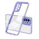 For Samsung Galaxy A73 5G 3 in 1 Clear TPU Color PC Frame Phone Case(Purple) - 1