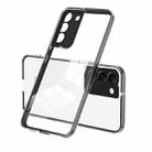 For Samsung Galaxy S22 5G 3 in 1 Clear TPU Color PC Frame Phone Case(Black) - 1