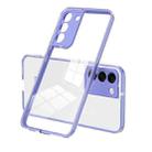 For Samsung Galaxy S22 5G 3 in 1 Clear TPU Color PC Frame Phone Case(Purple) - 1