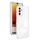 For Samsung Galaxy A13 5G 3 in 1 Clear TPU Color PC Frame Phone Case(White) - 1