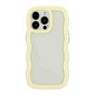 For iPhone 13 Pro Candy Color Wave TPU Clear PC Phone Case (Yellow) - 1