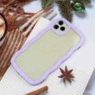 For iPhone 11 Pro Max Candy Color Wave TPU Clear PC Phone Case (Purple) - 3