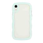 For iPhone XR Candy Color Wave TPU Clear PC Phone Case(Green) - 1