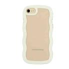For iPhone SE 2022 / SE 2020 / 8 / 7 Candy Color Wave TPU Clear PC Phone Case(White) - 1