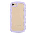 For iPhone SE 2022 / SE 2020 / 8 / 7 Candy Color Wave TPU Clear PC Phone Case(Purple) - 1