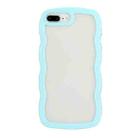 Candy Color Wave TPU Clear PC Phone Case For iPhone 7 Plus / 8 Plus(Blue) - 1
